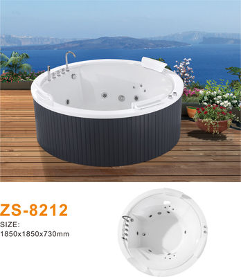 Elegant Acrylic Freestanding Spa Jacuzzi with Waterfall Faucet and Aromatherapy in Luxury Homes & Resorts