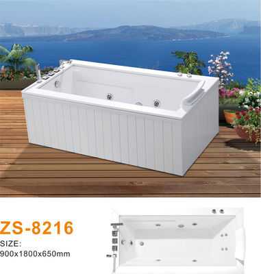 Sleek Acrylic Freestanding Whirlpool Tub Bathroom Multi-Functional Control System