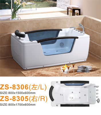 Contemporary Acrylic Freestanding Jacuzzi Bathtub With Anti-Slip Base Easy-Access Panels In Modern Apartment Projects