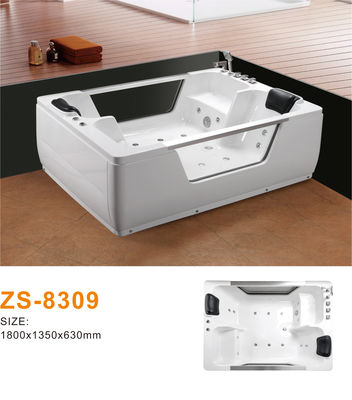Premium Acrylic Freestanding Hydro-Massage Bathtub With Multi-Directional Jets For Targeted Relief