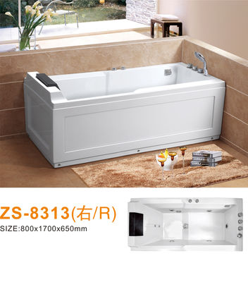 Premium Acrylic Freestanding Hydro-Massage Bathtub With Multi-Directional Jets For Targeted Relief