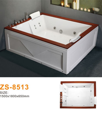 Luxury Boutique Hotel Acrylic Freestanding Whirlpool Bathtub with Integrated Bluetooth Sound System