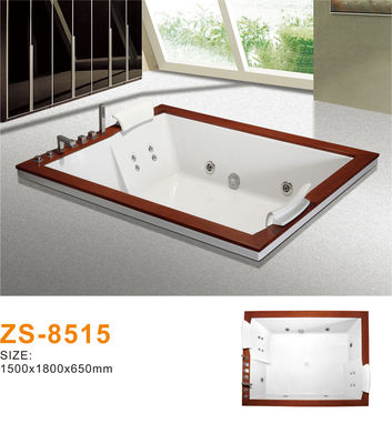 Luxury Boutique Hotel Acrylic Freestanding Whirlpool Bathtub with Integrated Bluetooth Sound System