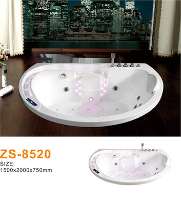 Luxury Boutique Hotel Acrylic Freestanding Whirlpool Bathtub With Integrated Bluetooth Sound System