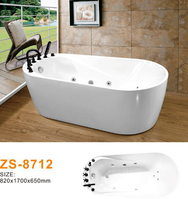Innovative Acrylic Freestanding Hydromassage Bathtub With Automatic Cleaning System