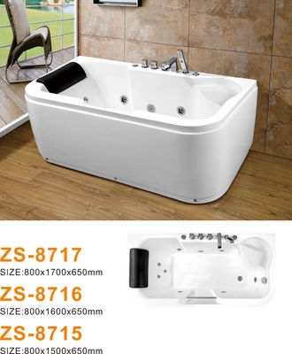 Innovative Acrylic Freestanding Hydromassage Bathtub With Automatic Cleaning System