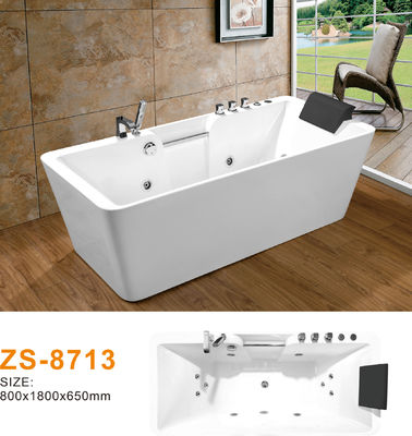 Innovative Acrylic Freestanding Hydromassage Bathtub With Automatic Cleaning System