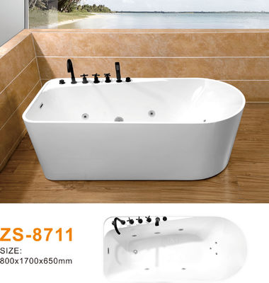 Acrylic Freestanding Jacuzzi Bathtub For Rapid Inventory Turnover High Durability