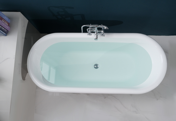 Oval Freestanding Bathroom Solid Surface Acrylic Free Standing Bathtub for Wholesale