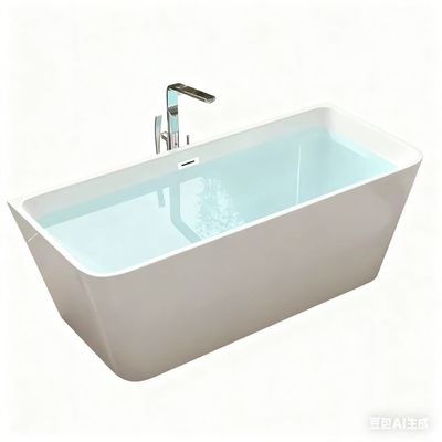 Freestanding Acrylic Slipper Bathtub with 5-year Warranty, Easy Cleaning and Customizable Design for Modern Bathrooms