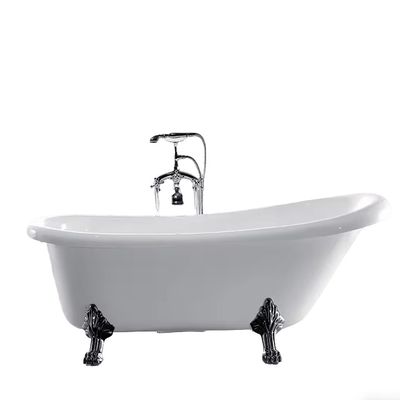 Easy to Clean and Durable Customizable Size Acrylic Slipper Bathtub for Modern Bathrooms