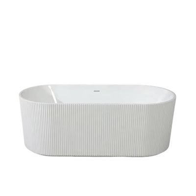 Contemporary Oval Design Acrylic Slipper Bathtub with Overflow and 5-year Warranty Freestanding Soaking Tub
