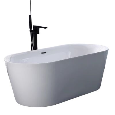 Freestanding Acrylic Slipper Bathtub with Anti-slip Bottom 1500x750x720mm and 5-year Warranty
