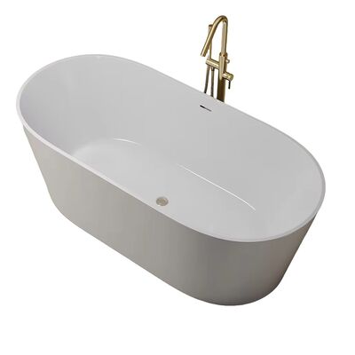 Customizable Acrylic Free Standing Bathtub with 5-year Warranty and Smooth Surface in 1500x750x720mm Size