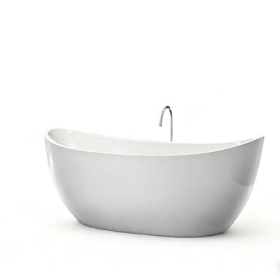 1500x750x720mm Customizable Size Acrylic Free Standing Bathtub with Seamless Bonding and Fiberglass Reinforcement
