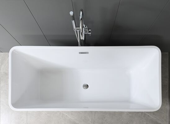 Modern Design Water Resistant Acrylic Free Standing Bathtub Customizable in Various Colors for Home and Hotel