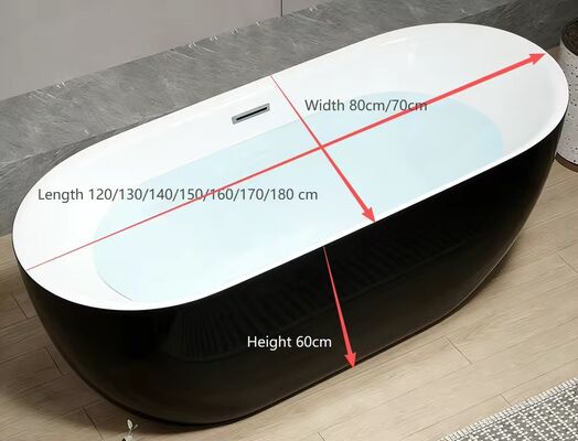 Modern Freestanding Bath Tub Oval Bathtub for Indoor Soaking Factory Wholesale Home Bathroom Use Hotel Villa Project