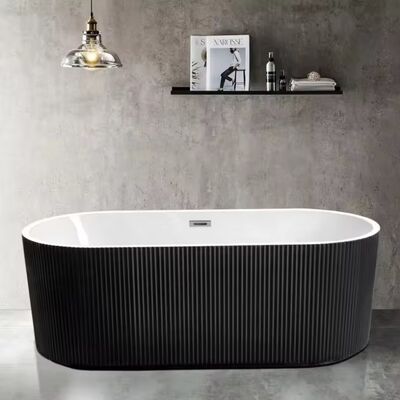 Durable 1500x750x720mm Acrylic Free Standing Bathtub with Seamless Bonding and 5-Year Warranty
