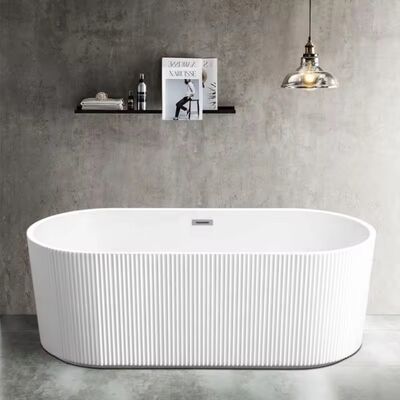 Contemporary Acrylic Free Standing Bathtub with Reinforced Structure Non Toxic Material for Ultimate Bathing Comfort