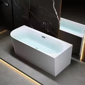 Lightweight Durable Acrylic Free Standing Bathtub with Comfortable Design for Commercial and Residential Use