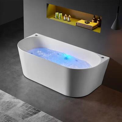 1500x750x720mm Acrylic Free Standing Bathtub with Seamless Bonding and 5-Year Warranty