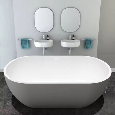 Durable Acrylic Free Standing Bathtub with Fiberglass Reinforcement Seamless Bonding and Anti-Slip Treatment