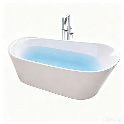 Durable Acrylic Free Standing Bathtub with Smooth Surface Easy to Clean and Anti Slip Bottom Options