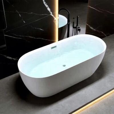Elegant Acrylic Free Standing Bathtub with Heat Retention, Easy Maintenance, and Customizable Size for Homes and Hotels