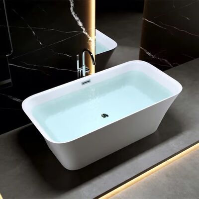 Durable Acrylic Free Standing Bathtub with Heat Retention Easy Maintenance and Customizable Size for Various Applications