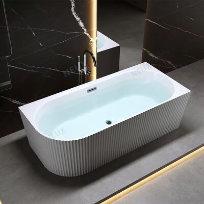 Acrylic Free Standing Bathtub with Multi Layer Composite Structure and Customizable Sizes for Commercial Spaces