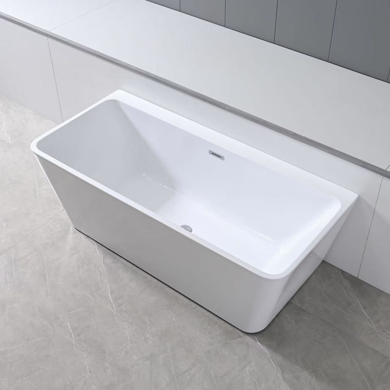 White Round Smooth Acrylic Freestanding Bathtubs
