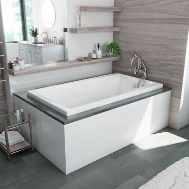 CUPC Approved Undermount Soaking Tub White Alcove Acrylic 60 X 30