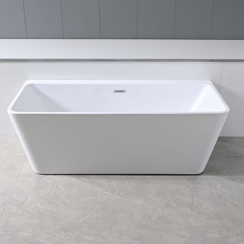 Modern White Round Smooth Acrylic Freestanding Deep  Soaking Bathtubs