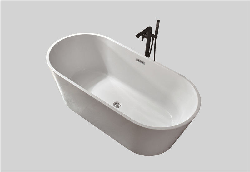 Classic Indoor Stand Alone Acrylic Bathtub Freestanding Bathtubs Soaking Bath Tub