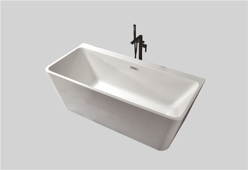 Polished Reinforced Acrylic Baths Soaking Panel Fiberglass Freestanding Tub