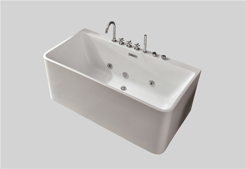 Large Freestanding Reinforced Acrylic Soaking Tubs With Drainer 1800mm