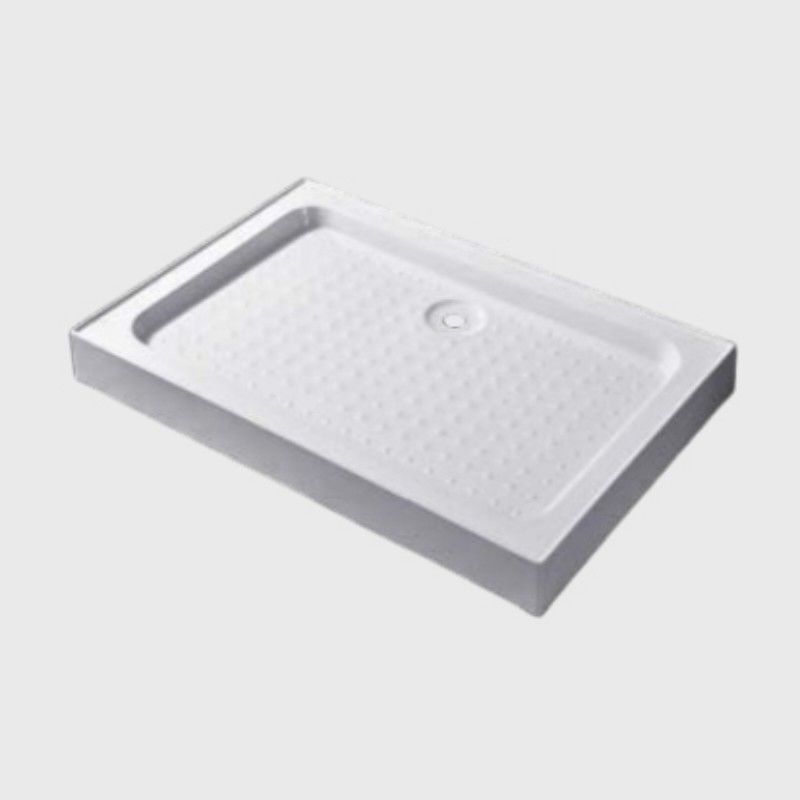 ODM Rectangle Corner Shower Base Tray White Acrylic 700x1200 With Drainer