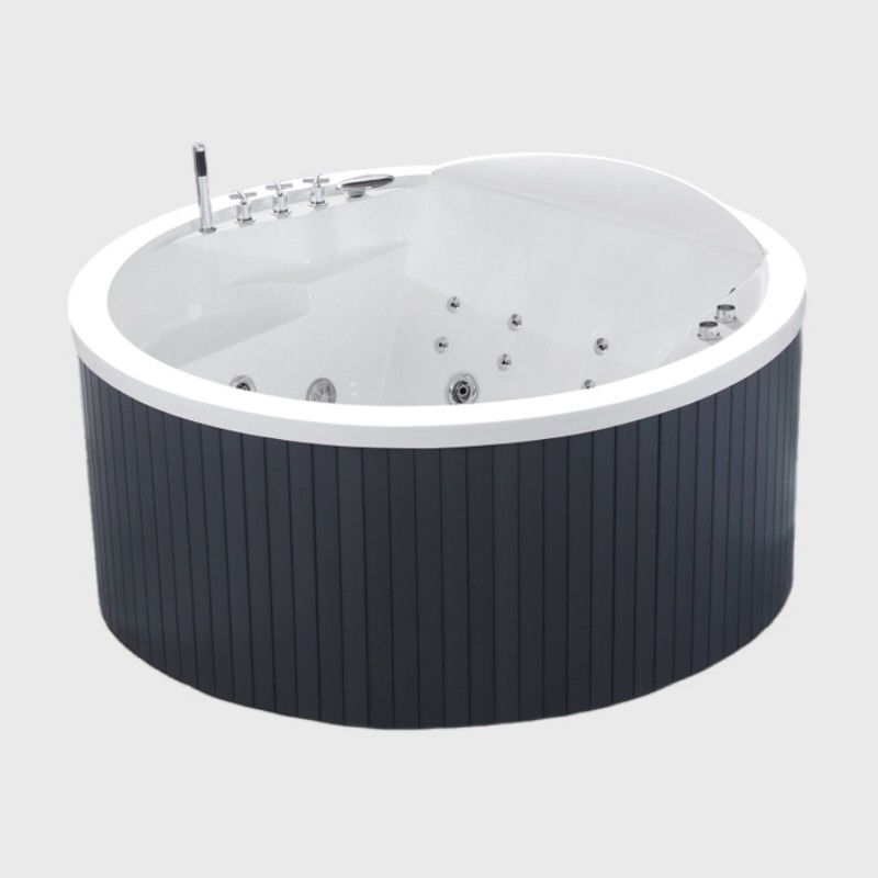 Outdoor Hot Tub Whirlpool Round Jacuzzi Tub Ozone Deep Freestanding 1500mm
