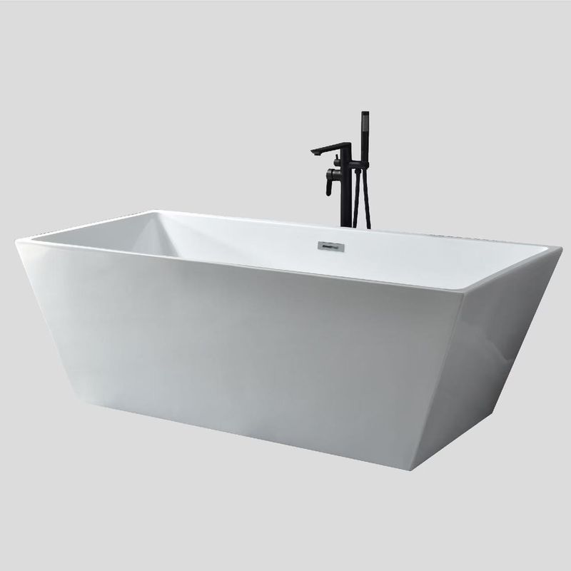 Customized Multilayer Acrylic Free Standing Bathtubs Deep Soaking For High End Hotel