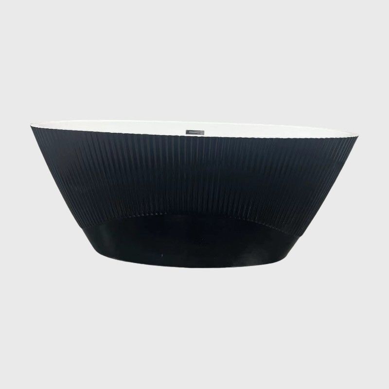 CUPC Large Modern Acrylic Black Corner Bathtub Shower 1600mm
