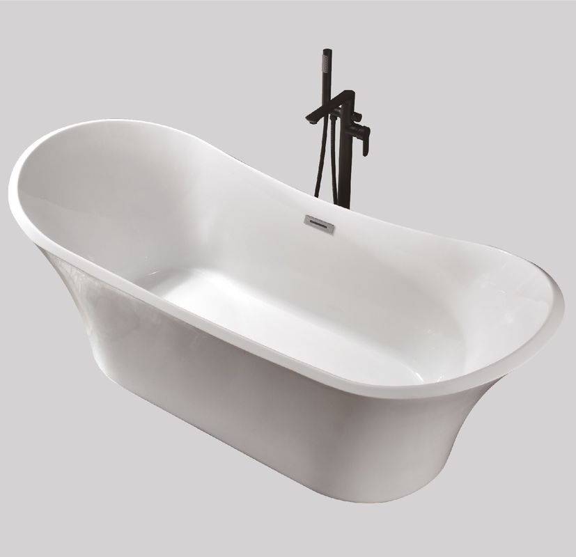 Sustainable Modern Acrylic Slipper Bathtub Soak Spa With Drainer 1500mm