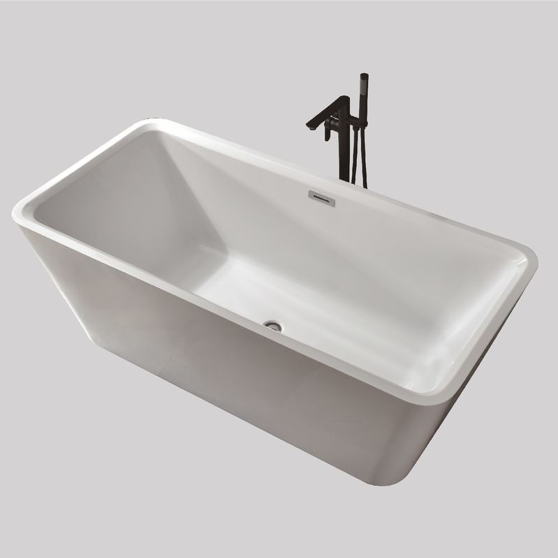 Lightweight Whirlpool Acrylic Free Standing Bathtubs Matte White In Bulk