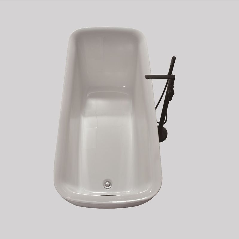 Artificial Solid Stone Acrylic Bathtub Freestanding Soaking Bathtub for Bathroom Hotel