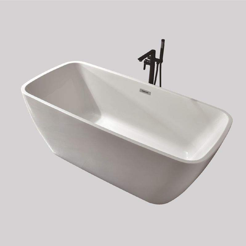 Adult Fiberglass Acrylic Free Standing Bathtubs Bathroom 55 Inch 1-2 Person