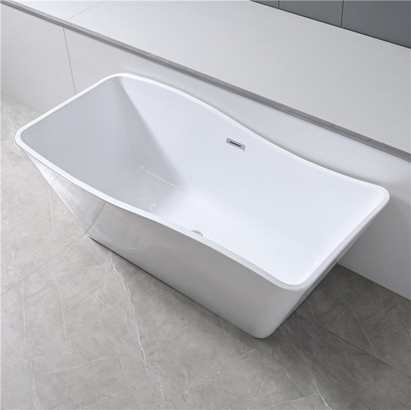 Alcove Acrylic Integral Bathtub White Rectangle Soaking Luxury Bath Tubs Bathroom Use Single Person