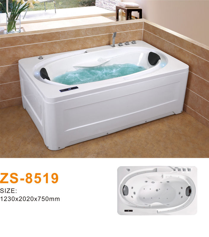Luxury Boutique Hotel Acrylic Freestanding Whirlpool Bathtub With Integrated Bluetooth Sound System
