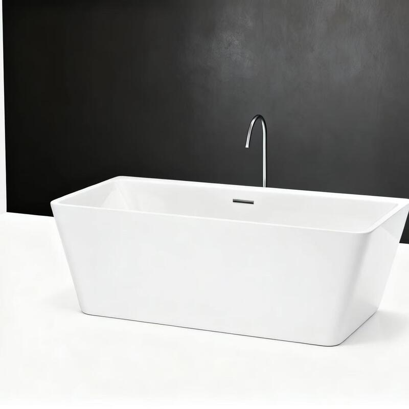 High-quality Acrylic Free Standing Bathtub with 1500x750x720mm Size and 5-Year Structural Warranty