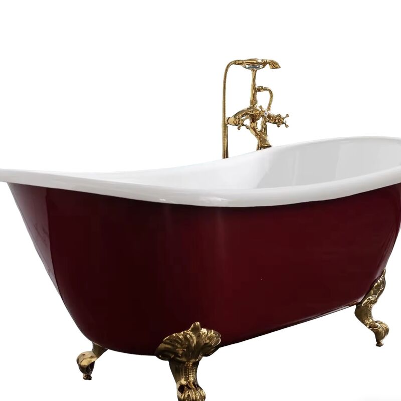 Durable Acrylic Free Standing Bathtub with Fiberglass Reinforcement and Seamless Bonding for Enhanced Strength