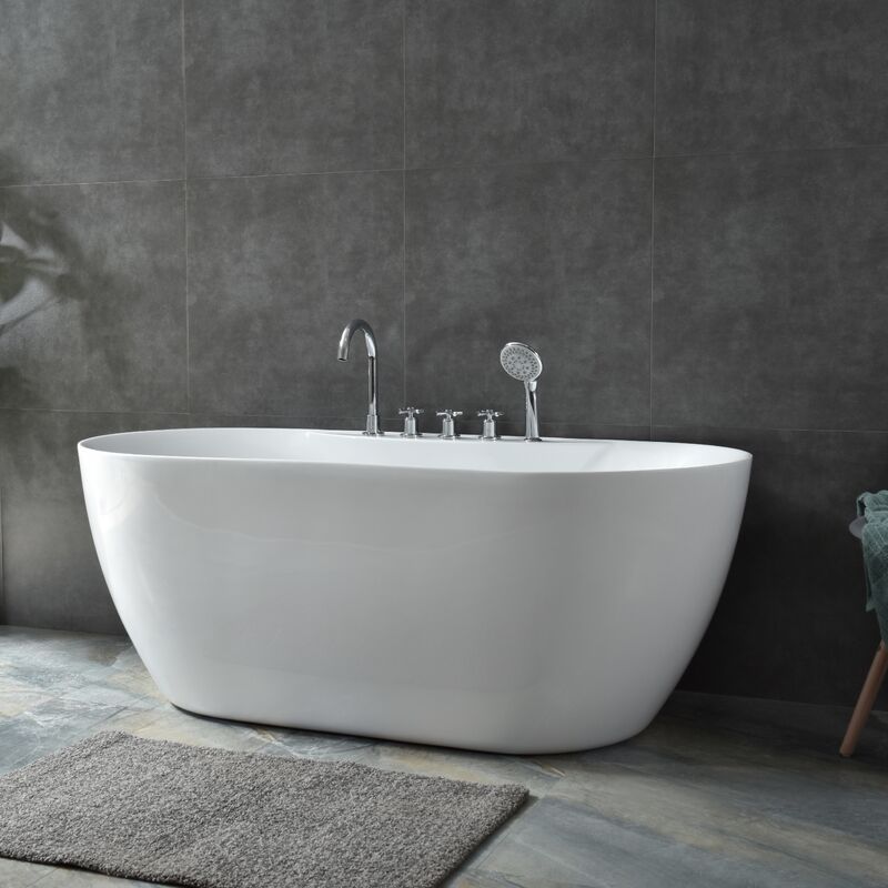 Customizable Acrylic Free Standing Bathtubs designed with modern style durable acrylic and suitable for hotel and home bathroom