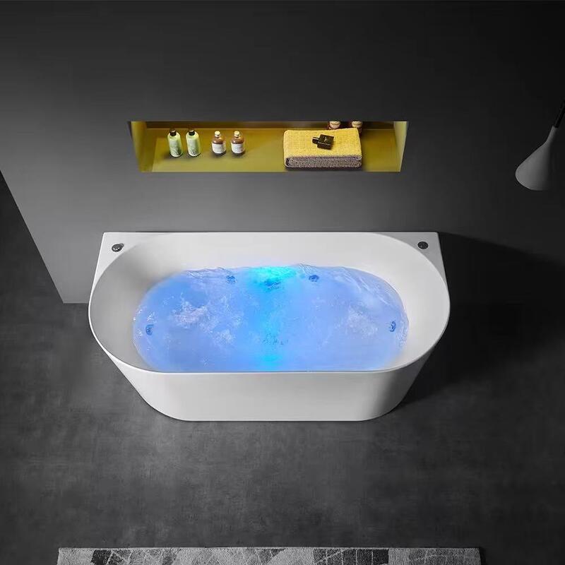 1500x750x720mm Acrylic Free Standing Bathtub with Seamless Bonding and 5-Year Warranty